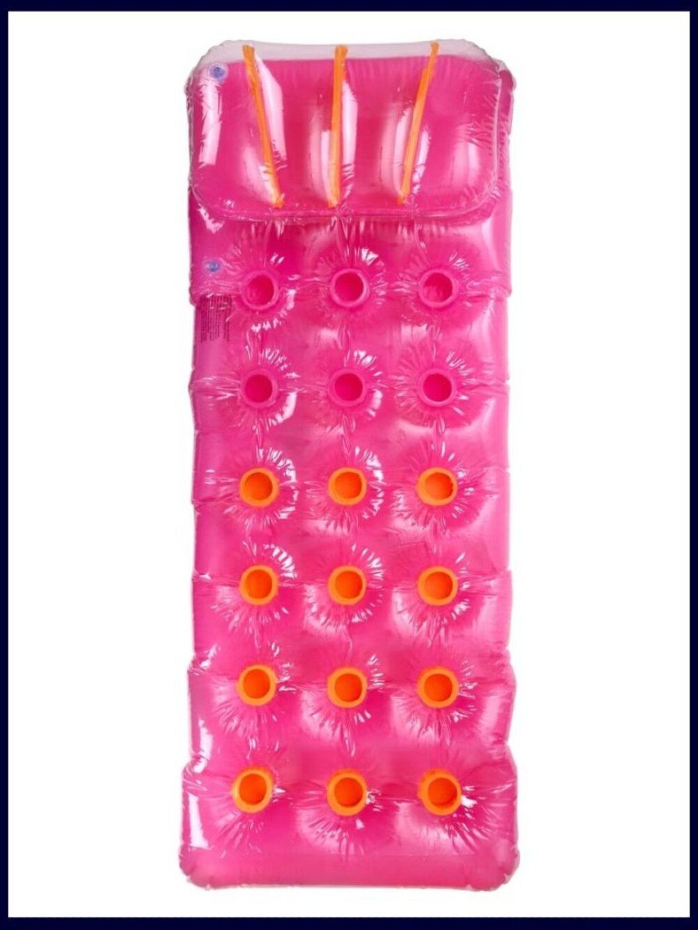 NIB Beach Bed Lounge w/Pillow Inflatable Float Raft by Bestway Pink 69"x25"x10"